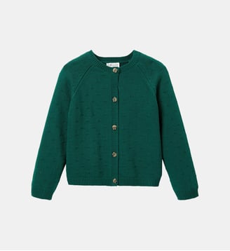 Cardigan Fille point fantaisie - Cyrillus - Vert