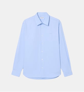 Chemise coton texturé regular fit - Lacoste - Bleu clair