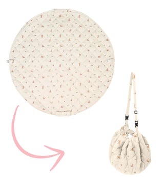 Tapis de jeu 2 en 1 Noomad Organic Soft - Play&Go - Écru