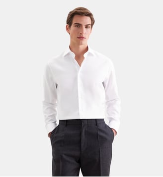 Chemise d'affaires 1/1 Extra long Regular Col Kent - Seidensticker - Blanc