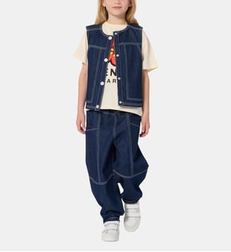 Jean ballon - Kenzo Kids - Bleu denim