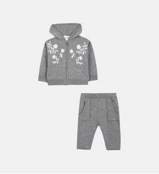 Ensemble Jogging  -   laine cachemire broderie - Tartine Et Chocolat - Gris clair