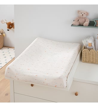 Lot de 2 housses de matelas, gaze de coton - La Redoute Interieurs - Multicolore