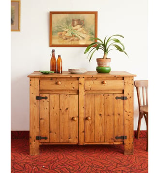 Buffet en pin massif Gilbert N°1640- Produit chiné - Debongout - Bois clair