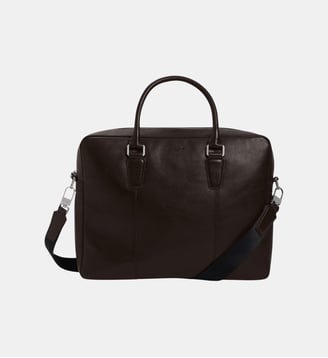 Porte documents 15" Marceau en cuir huilé moyen modèle - Le Tanneur - Marron cafe