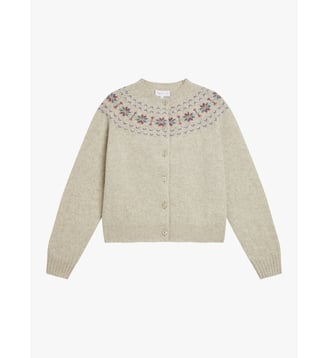 cardigan Kirk en laine - Agnès b. - Gris roche