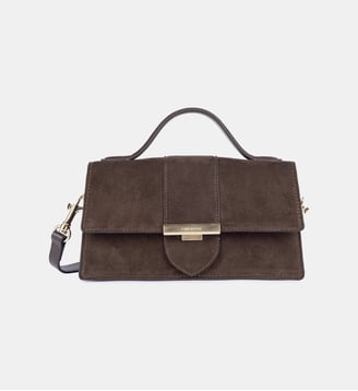 Sac à main Suède Ily en cuir - Lancaster - Marron