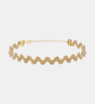 Collier choker doré wave - lace Caroline Najman