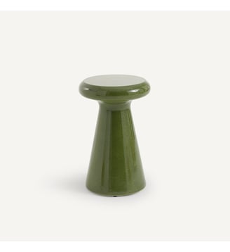 Bout de canapé de jardin, rond, en béton émaillé AM.PM