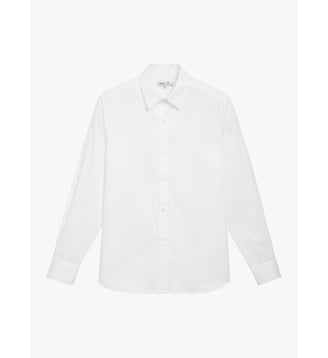 Chemise Andy droite sergé de coton - Agnès b. - Blanc