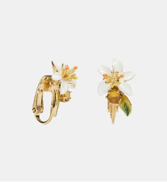 Boucles d'oreilles fleur d'oranger - Les Néréides - Jaune