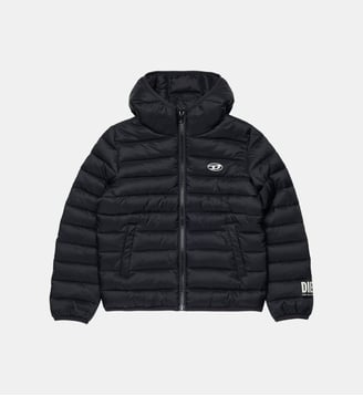 Veste matelassée avec logo imprimé - Diesel Kids - Noir