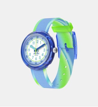 Montre Spring has sprung Bleu clair, Blanc FPNP184 - Flik Flak - Bleu