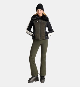 Veste de ski jorkitae coupe ajustée - Fusalp - Moss green, noir et neige
