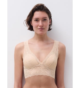 Soutien-gorge sans armature mousse maille douce - Chantelle - Beige doré