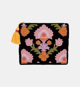 Sac pochettes avec broderies de perles CARMEN - Wild - Noir