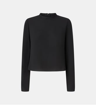 Blouse en crêpe technique - Pinko - Limousine noire