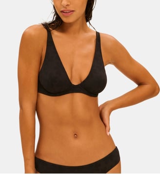 Haut de maillot de bain triangle avec armatures - Noir - Simone Pérèle - Noir