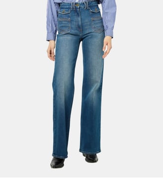 jean flare denim brut - anna - Gerard Darel - Bleu ciel