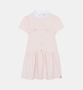 Robe -  col volanté dentelle boutons - Tartine Et Chocolat - Rose