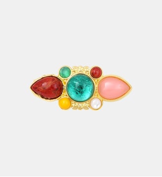 Broche Océane  doré à l'or fin - Oceane - Satellite - Multicolore