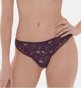 Tanga Festive en dentelle - Simone Pérèle - Violet