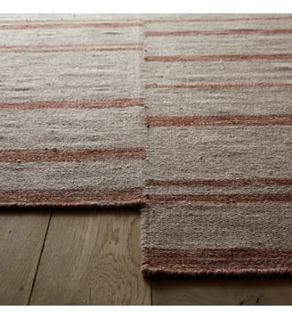 Tapis XL en laine, tissé main - AM.PM - Naturel et terracotta