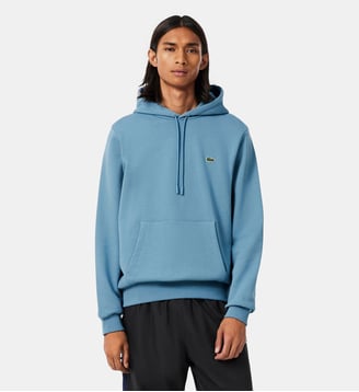 Sweatshirt à capuche molleton de coton Lacoste