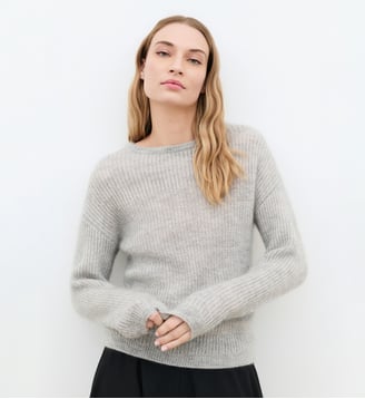 Pull mpernel - Motif uni - Caroll - Gris