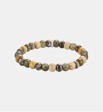 Bracelets en labradorite et jaspe crocodile - Thomas Sabo - Argent