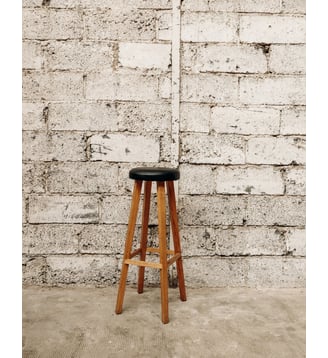 Tabouret en frêne Axel N°456- Produit chiné - Debongout - Bois