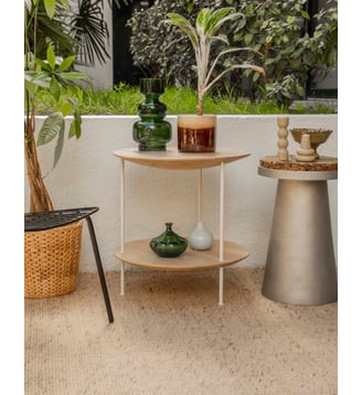 Table d'appoint en bois clair Hanna N°1328- Produit chiné - Debongout - Bois clair