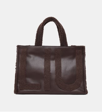 Grand sac fourre-tout avec logo - Liu Jo - Marron foncé