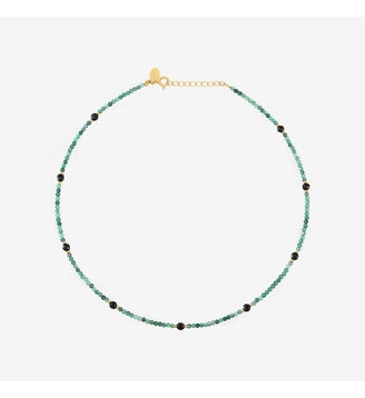 Collier indie amante agate verte/onyx Caroline Najman