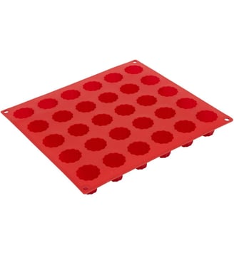 Moule à cannelé mini cannelés 30 empreintes - Essentiel B - Rouge