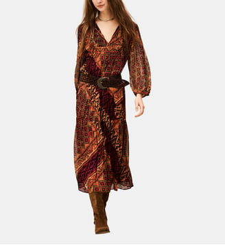 Robe fluide Oria à moitf - Ba&sh - Rouge