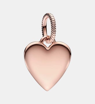 Pendentif Étiquette Cœur Gravable - Pandora - Rose