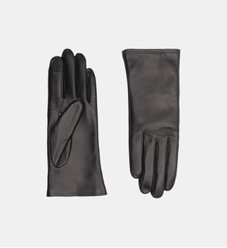 Gants Inès Femme Cuir Doublés Cachemire - Agnelle - Noir