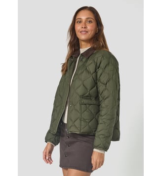 Doudoune courte oversize Edna - Jott - Army foncé