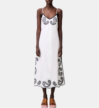 Robe broderies ajourées - Claudie Pierlot - Bicolore
