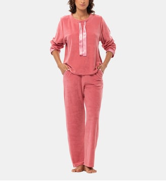 Ensemble homewear en bouclette éponge GELATO 222 - Lingerie Le Chat - Rose