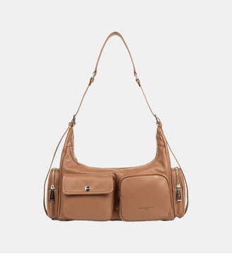Sac besace Soft Caramella en cuir - Lancaster - Camel