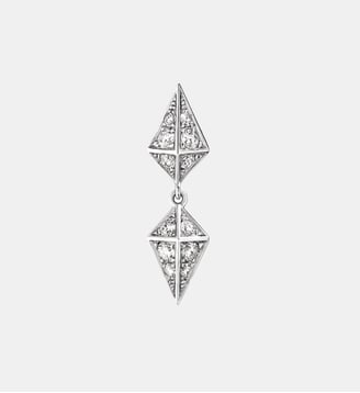 Boucle d'oreille Rockaway diamants et argent - Statement - Argent