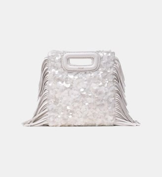 Sac M mini en sequins - Maje - Blanc