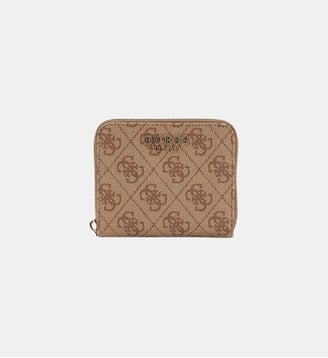 Mini portefeuille Laurel logo 4G - Guess - Noir et orange