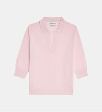 Polo en maille fluide - Bompard - Rose quartz