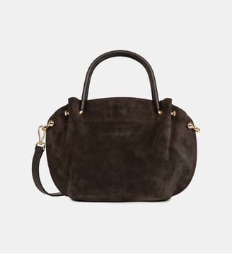 Sac à main Suède Louisa en cuir - Lancaster - Marron