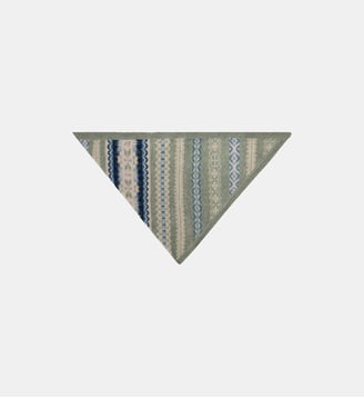 Triangle fairisle - Bompard - Vert de gris et bleu de delft