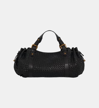 Sac à main en cuir tressé - 24H - Gerard Darel - Noir