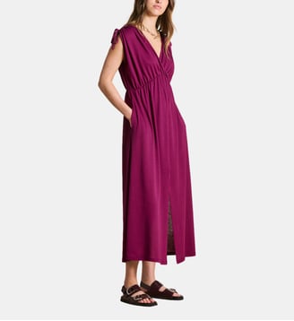 Robe longue en lyocell - La Fée Maraboutée - Figue
